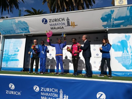 podium maraton malaga