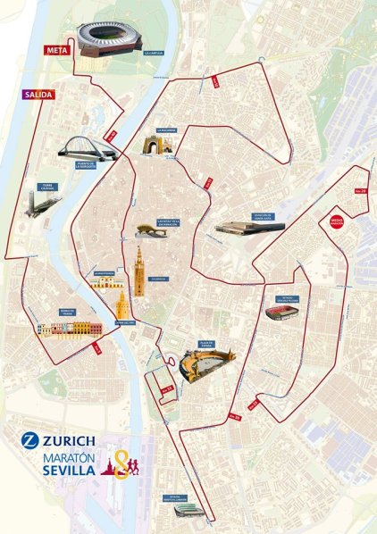 RECORRIDO MARATON SEVILLA 2018