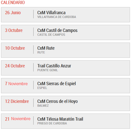 CALENDARIO CXM CORDOBA